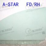 RH FRONT DOOR GLASS GREEN